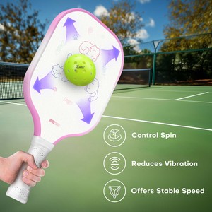 ไม้พายพิคเคิลบอล Dongguan FitSpark แบบไร้ขอบ ผลิตจากโฟม EVA ขึ้นรูปด้วยความร้อน หนา 16 มม. แกนรังผึ้ง คาร์บอนไฟเบอร์ ได้รับการรับรองจาก USAPA - Product Image 1