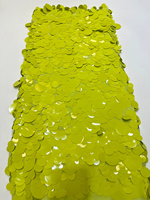 Tissu en maille à paillettes 100% polyester respirant et écologique de haute qualité pour robes de mariée, de soirée et pour filles