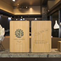 Premium RFID NFC Wooden/Bamboo Business Card Mini Tag Laser Engraving Waterproof 13.56MHz Payment Card for Hotels Offices
