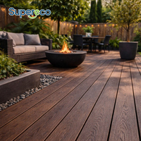 Plancher composite WPC moderne pour extérieur, antidérapant et imperméable, adapté aux jardins et aux piscines