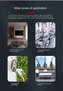 Testeur de résistance au sol à affichage numérique haute précision GT5105A, compteur de protection contre la foudre avec plage de 1 à 999 et précision de classe 3 - Product Image 5