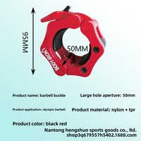 Colliers de sécurité pour haltères en nylon unisexe personnalisés, vente directe usine, à dégagement rapide et sécurisé pour clips d'haltères à verrouillage rapide de 50 mm
