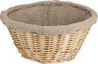 Panier à levée en osier doublé de lin Yulin Jiafu, rond, 8 1/4 pouces