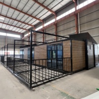 Villa portabel prefabrik modern kedap suara dan tahan air 20Ft 40Ft, rumah prefabrik terisolasi, dapat diperluas, kamar tidur mewah