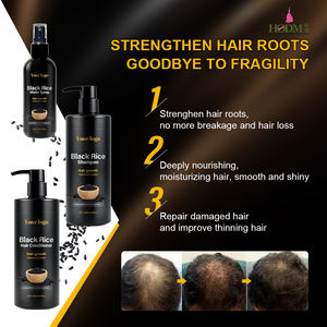 Juego de cuidado del <span class=keywords><strong>cabello</strong></span> de arroz negro sin sulfato y silicona con logotipo personalizado <span class=keywords><strong>que</strong></span> promueve <span class=keywords><strong>el</strong></span> crecimiento, revitaliza <span class=keywords><strong>el</strong></span> brillo, tratamiento anticaída del <span class=keywords><strong>cabello</strong></span> - Product Image 4