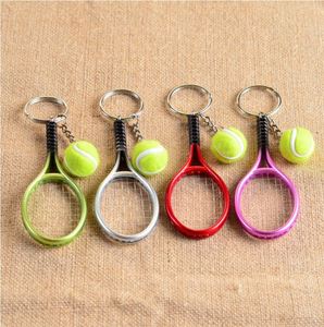Hot SALE Mini Tennis Racket Pendant Keychain Keyring <b>Key</b> Chain <b>Ring</b> Finder Holer Accessories for Lover's Day Gifts - Product Image 1