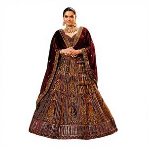 Robes de mariée musulmanes grande taille à manches courtes 2023, style sirène/trompette africain, avec traîne détachable, broderie en mousseline, vintage - Product Image 4