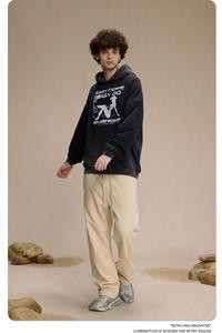 Sweat à capuche personnalisé pour homme 100% coton écologique imprimé tie-dye lavé avec poche et col à capuche - Product Image 4