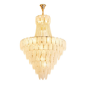 Luxury Feather Crystal Chandelier Led <b>Light</b> Round Multi Head For Living Room Hotel Lobby Staircase - Product Image 3