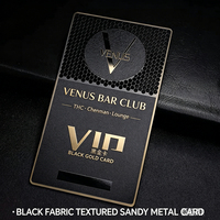 Özel Metal Kabartmalı VIP Üyelik Kartları, Premium Paslanmaz Çelik Oymalı Kartlar, İş Sadakatleri için Siyah Lazer PVC Kartlar