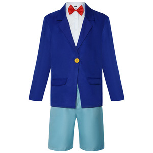 Costume de cosplay Conan, chemise blanche, short bleu, nœud papillon rouge, tenue de jeu de rôle pour enfants de 8 à 13 ans - Product Image 4