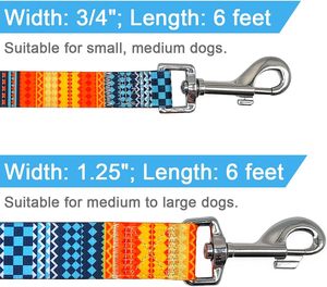 สายจูงสัตว์เลี้ยงไนลอนพิมพ์ลายดอกไม้สำหรับลูกสุนัขสุนัขสุนัขขนาดเล็กขนาดกลางขนาดใหญ่ - Product Image 5