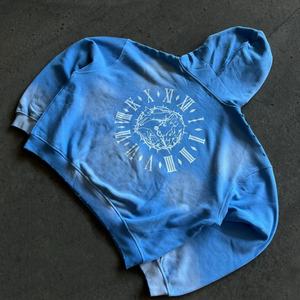 Sweat-shirt pour homme surdimensionné en coton 100% de 500 g/m², personnalisé, avec un logo imprimé en sérigraphie vintage délavé au soleil - Product Image 3