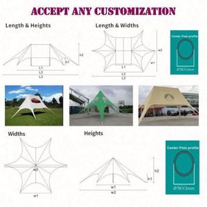 Tente de camping en toile multifonctionnelle en forme d'étoile pour l'extérieur, personnalisable - Product Image 6