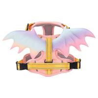 Harnais pour animaux de compagnie transfrontalier anti-traction et anti-évasion avec ailes 3D, laisse pour chien en polypropylène pour usage extérieur