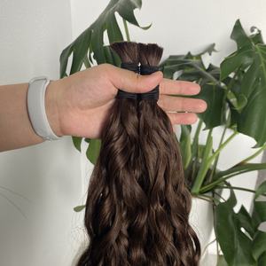 Cabello a granel 20 pulgadas personalizado a granel para mujeres al por mayor de alta calidad Color de onda natural 2 al por mayor 100g DD cutícula alineada de fábrica - Product Image 3