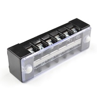 Bloc de bornes à barrière QTB-1006 17,5A 1,5mm² à 6 positions, bande de bornes à vis pour connexion de fils électriques