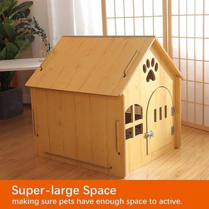 Jaulas <span class=keywords><strong>de</strong></span> madera para mascotas pequeñas con puerta y <span class=keywords><strong>ventanas</strong></span> - Product Image 4