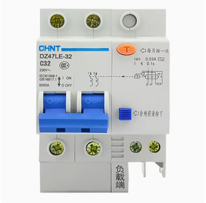 Chint สวิตช์ <span class=keywords><strong>DZ47LE</strong></span> 63A 1P 2P 3P + N 4P 10/16/20/<span class=keywords><strong>32</strong></span>/60A เบรกเกอร์วงจร63 - Product Image 2