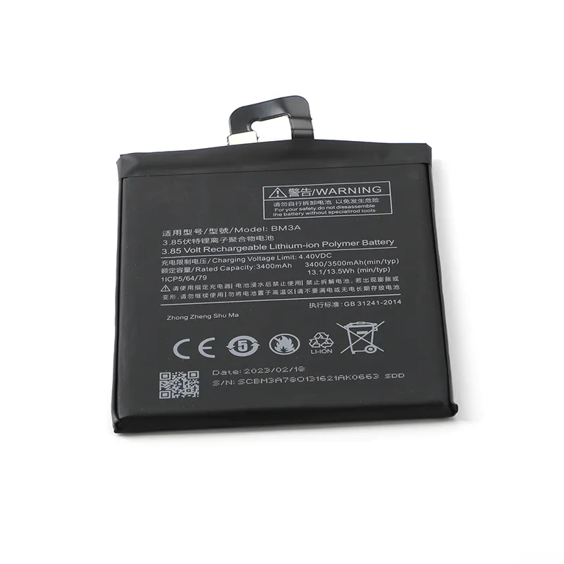 3.85V Mobile Phone Li-Polymer Battery Supplier 3400mAh Cell Phone Rechargeable Batteries For XIAOMI Note 3