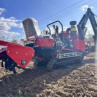 Mini tracteur chenillé 25 CV pour vergers bas, motoculteur agricole chinois, récolteuse de pommes de terre, charrue à double socle pour ferme