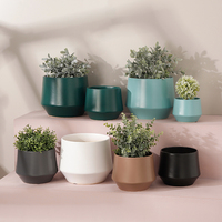 Pot de fleurs en céramique personnalisé en gros avec plateaux Décoration d'intérieur Fournitures de jardinage Bonsaï Conception pour une utilisation en extérieur et sur le bureau Jardinières au sol