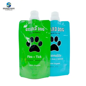Custom Food Grade Refilling Dog Cat Treatment Pet Food Spout Pouches Pet Packing Bags With Nozzle
