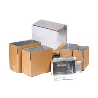 Fabrieksgemaakte geprofileerde thermisch geïsoleerde opvouwbare verzenddoos met aluminiumfolie voering voor diepvriesvoedsel, sushi, babyvoeding en koudeketen