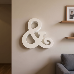 Ilan Lettera Decorativa Ampersand 14,5 cm, Arte da Parete in Legno - Product Image 3