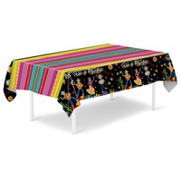 Jour des morts fête nappe rectangulaire jetable imperméable à l'huile imprimé crâne conception techniques non tissées pour hommes femmes