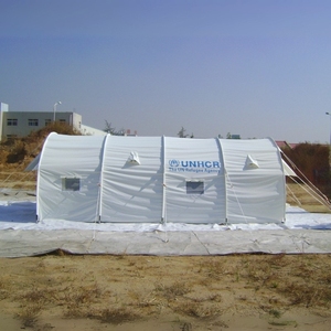 Tente d'urgence tunnel blanche 5,5m x 3m, imperméable (plus de 3000mm), respirante, pour secours extérieur, abri portable toutes saisons - Product Image 4