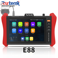 Probador de CCTV Rsrteng E88, Probador de Cámaras IP 4K, Probador de IPC de 8 Pulgadas, Herramientas de Prueba de Red WiFi SFP, Probador de Cables con Salida de Energía Hi-POE/POE++