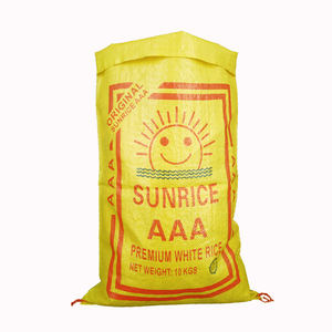 Bolsas tejidas de PP amarillas para agricultura para harina, fertilizante, alimentación, almacenamiento de mariscos - Product Image 1