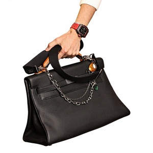 Borsa da Viaggio in Vera Pelle Nera per <span class=keywords><strong>Uomo</strong></span>, Ispirata ai Designer, Multifunzione, a Tracolla e a Mano - Product Image 1