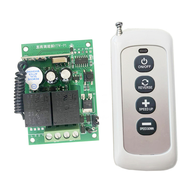 12V 24V Wireless Remote Control Electric Dining Table Speed Regulator Rotary Motor Controller Electronic Components