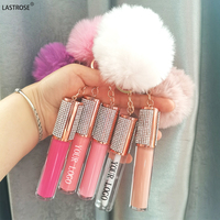 Vente en gros de gloss à lèvres vegan, rouge à lèvres liquide de luxe, haute qualité, longue tenue, rouge à lèvres avec strass, gloss à lèvres diamant avec chaîne pompon