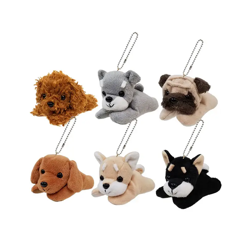 Dog soft toy cute girls plush fur hamster doll key chain women ca