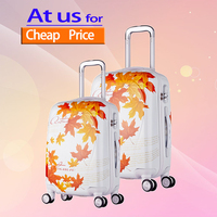 Ensemble de valises de voyage classiques à coque rigide en ABS+PC, personnalisables avec impression OEM, impression par transfert thermique