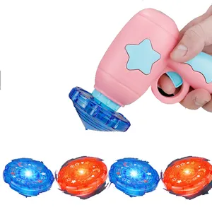 Libelle Katapult Pistole Glühendes Kreisel Spielzeug One-Touch Bambus Outdoor für Kinder Farbbox Unisex Set ABS Blinkend 6-8 Jahre