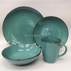 Offre Spéciale ménage En Céramique Couleur Grès émaillé Ensemble de vaisselle En Porcelaine 16 pièces Oem Personnalisé En Gros Pas Cher Vaisselle En Vrac - Product Image 6