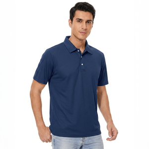 Chemises polo 100% coton à col rabattu respirantes pour adultes, vente en gros, vêtements d'été simples, chemise polo de golf - Product Image 1