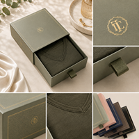 Boîte cadeau de luxe en carton ondulé avec logo estampé à chaud, personnalisable, écologique, style tiroir coulissant pour marques de détail haut de gamme