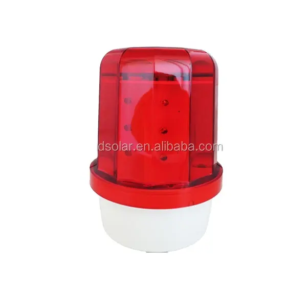 Rotating Red Indicator Light solar Signal Tower Warning Lamp