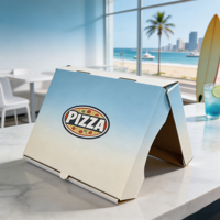 Boîte à pizza jetable commerciale SP4013 9/11/12/13 pouces, emballage à emporter, écologique, sans danger pour les aliments, pour restaurant et pizzeria