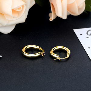 दुबई सोने के गहने कान की बाली 14k सोने की बालियां 925 रजत कान की बाली - Product Image 3