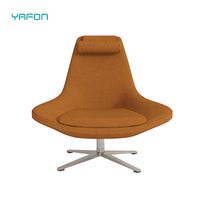 Fauteuil de salon moderne à dossier haut en cuir ou en tissu, fauteuil de détente de luxe