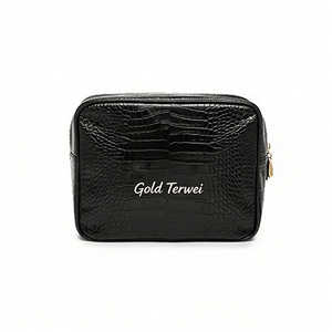 Wholesale Customized Personalized Crocodile Textured Makeup <strong>Bag</strong> Embroider Name Cosmetic Pouch <strong>Travel</strong> <strong>Wash</strong> <strong>Bag</strong> for <strong>Women</strong> - Product Image 3