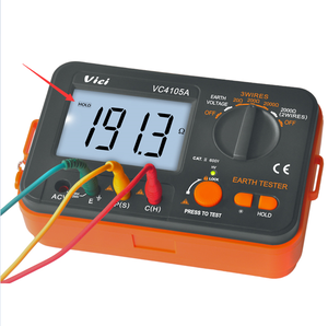 VC4105A/VC4105B เครื่องทดสอบความต้านทานดินแบบดิจิตอลพร้อมจอแสดงผลดิจิตอลแบบโอเวอร์โหลด เครื่องวัดความต้านทานดิน - Product Image 2