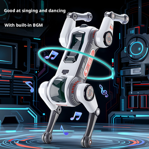 <span class=keywords><strong>Robot</strong></span> <span class=keywords><strong>Chien</strong></span> <span class=keywords><strong>Jouet</strong></span> Interactif en Plastique avec Lumières LED, Musique, Chant, Danse, Interaction Vocale, Programmable, Télécommande, Éducatif - Product Image 4