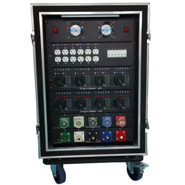 400 amp electrical power distribution box Pro audio shockmount amp rack power cabinet